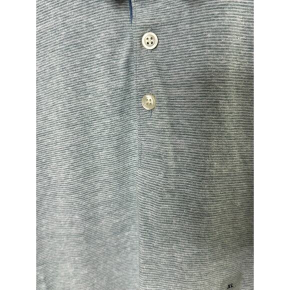 Gap Blue Stripe Short Sleeve Cotton Blend Polo Shirt Men's Sz XL NEW - Picture 6 of 8